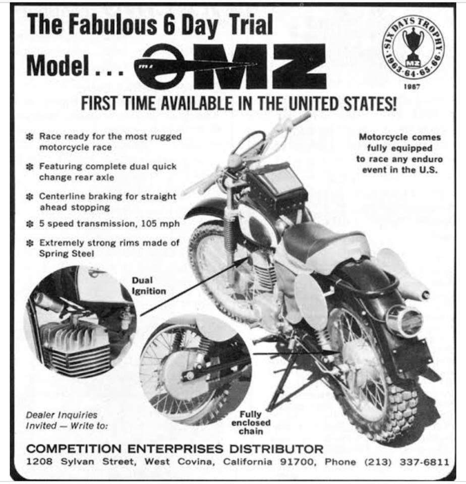 1967 MZ six-day enduro